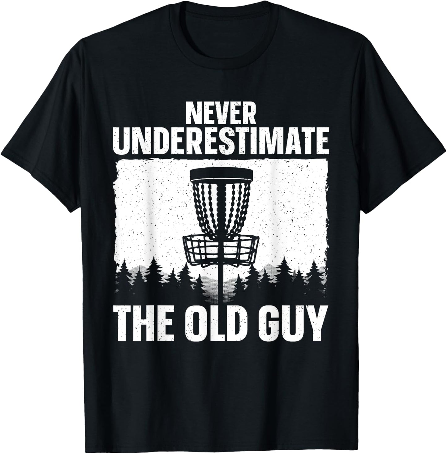 Disc Golf Art For Grandpa Men Dad Disc Golf Player Disc Golf T-Shirt - T-Shirt | Black