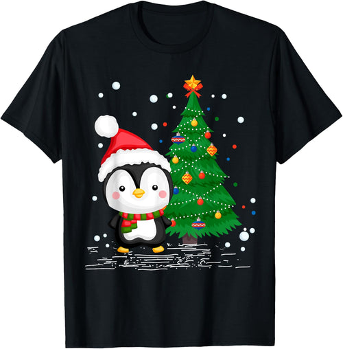 Funny Penguin Lover Gift Santa Hat Penguin Christmas
