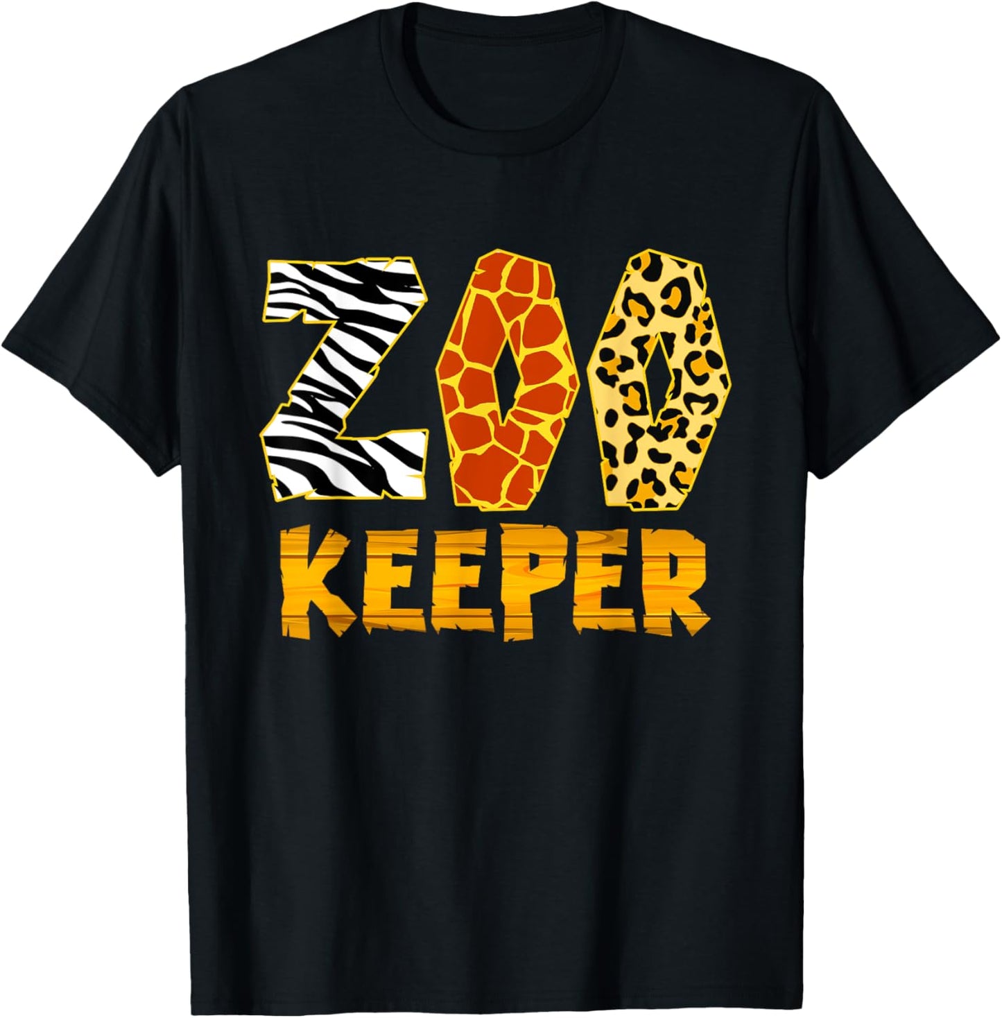 Zookeeper Costume Zoo Keeper African Safari Trip Zebra T-Shirt - T-Shirt | Black