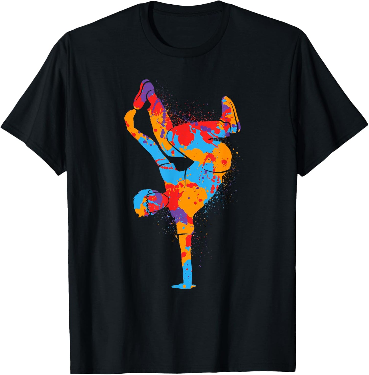 Breakdancing Colorful Street Dancing Boys Men Breakdancer T-Shirt - T-Shirt | Black