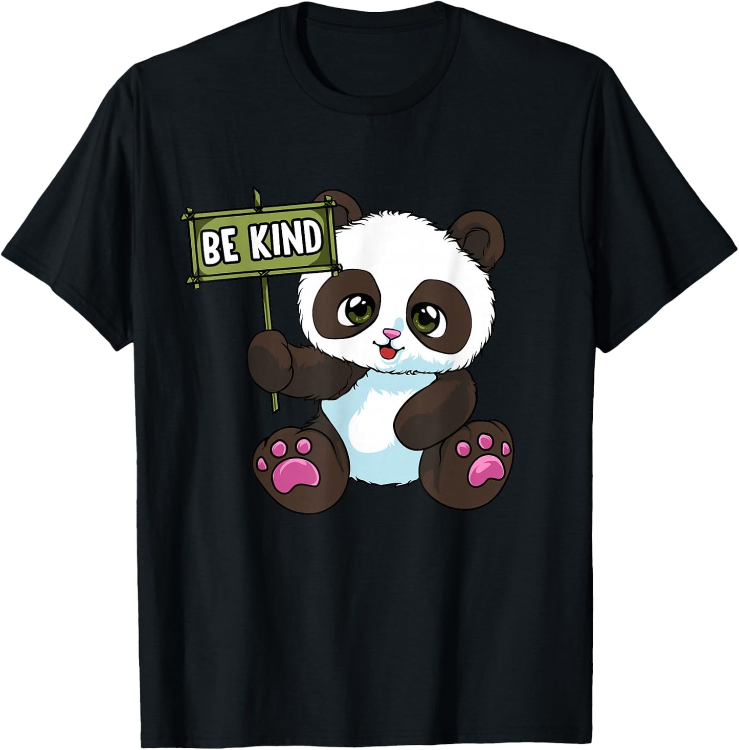 Be Kind Panda Cute Student Choose Kindness Anti-Bullying T-Shirt - T-Shirt | Black