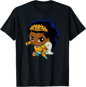 DC Super Friends Nubia Big Character Portrait T-Shirt - T-Shirt | Black