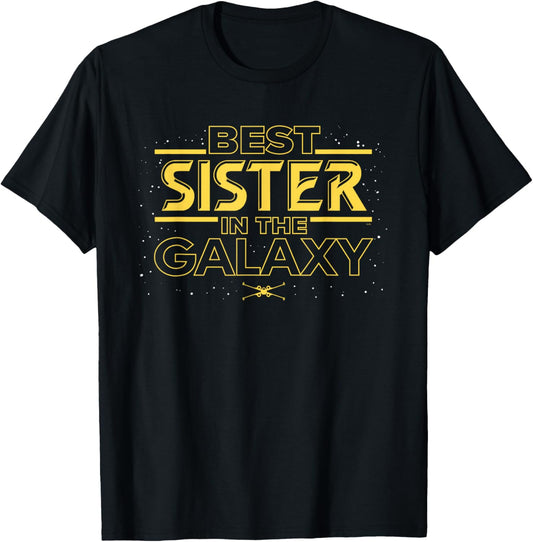 Star Wars Best Sister in the Galaxy Family Trip Birthday T-Shirt - T-Shirt | Black
