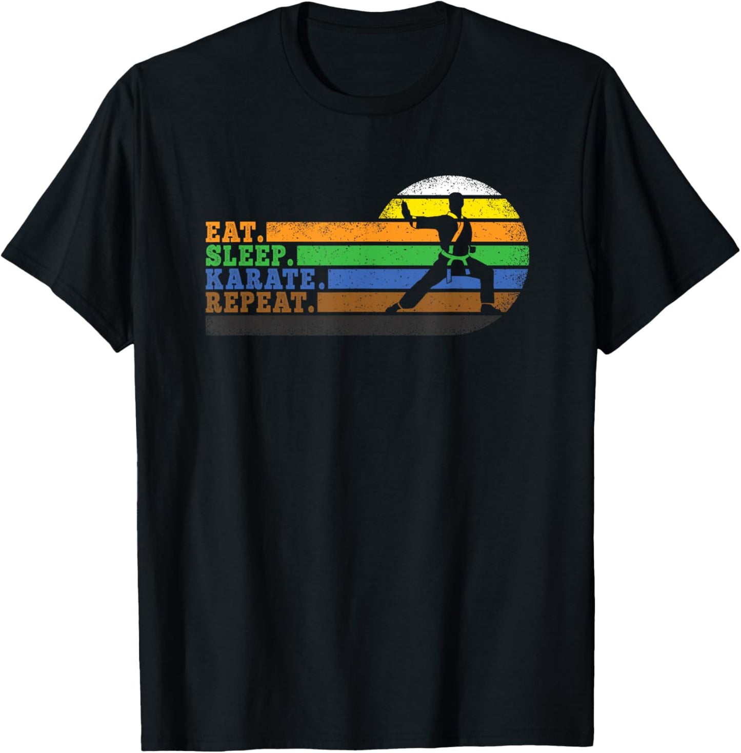 Eat Sleep Karate Repeat Men Women Boys Girls Kids T-Shirt - T-Shirt | Black