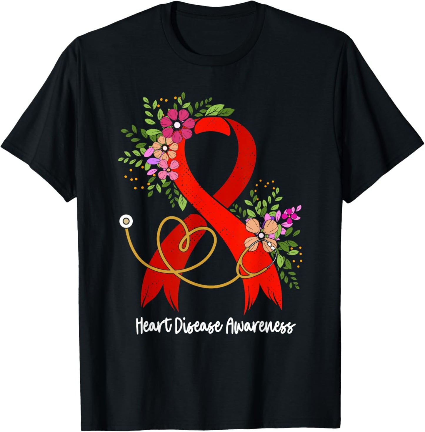 Cardiac Heart Disease Awareness Cardiologist Nurse T-Shirt - T-Shirt | Black