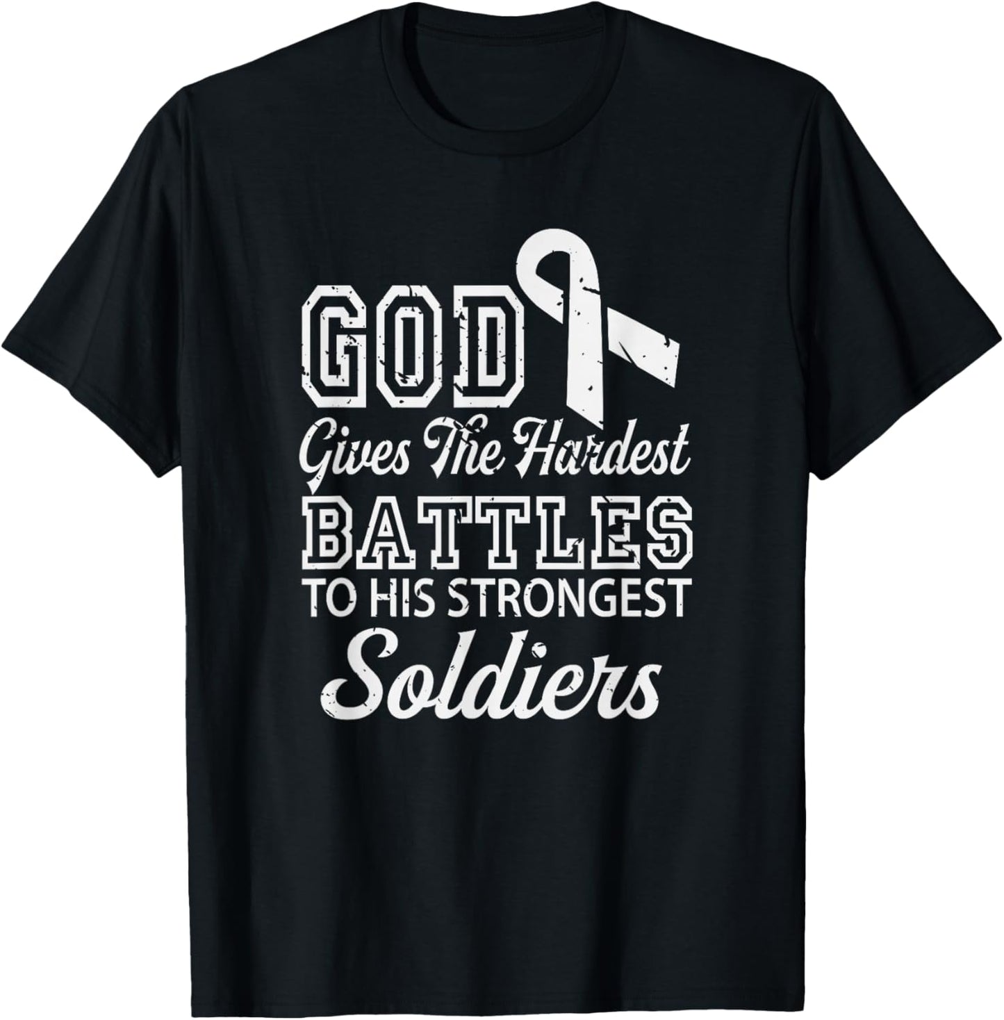 Jesus Prayer Lung Cancer Warrior Gift Lung Cancer Awareness T-Shirt - T-Shirt | Black
