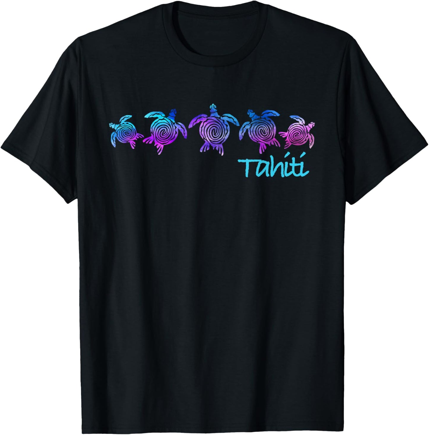 Tahiti Beach Design / Tribal Turtle Gift T-Shirt - T-Shirt | Black