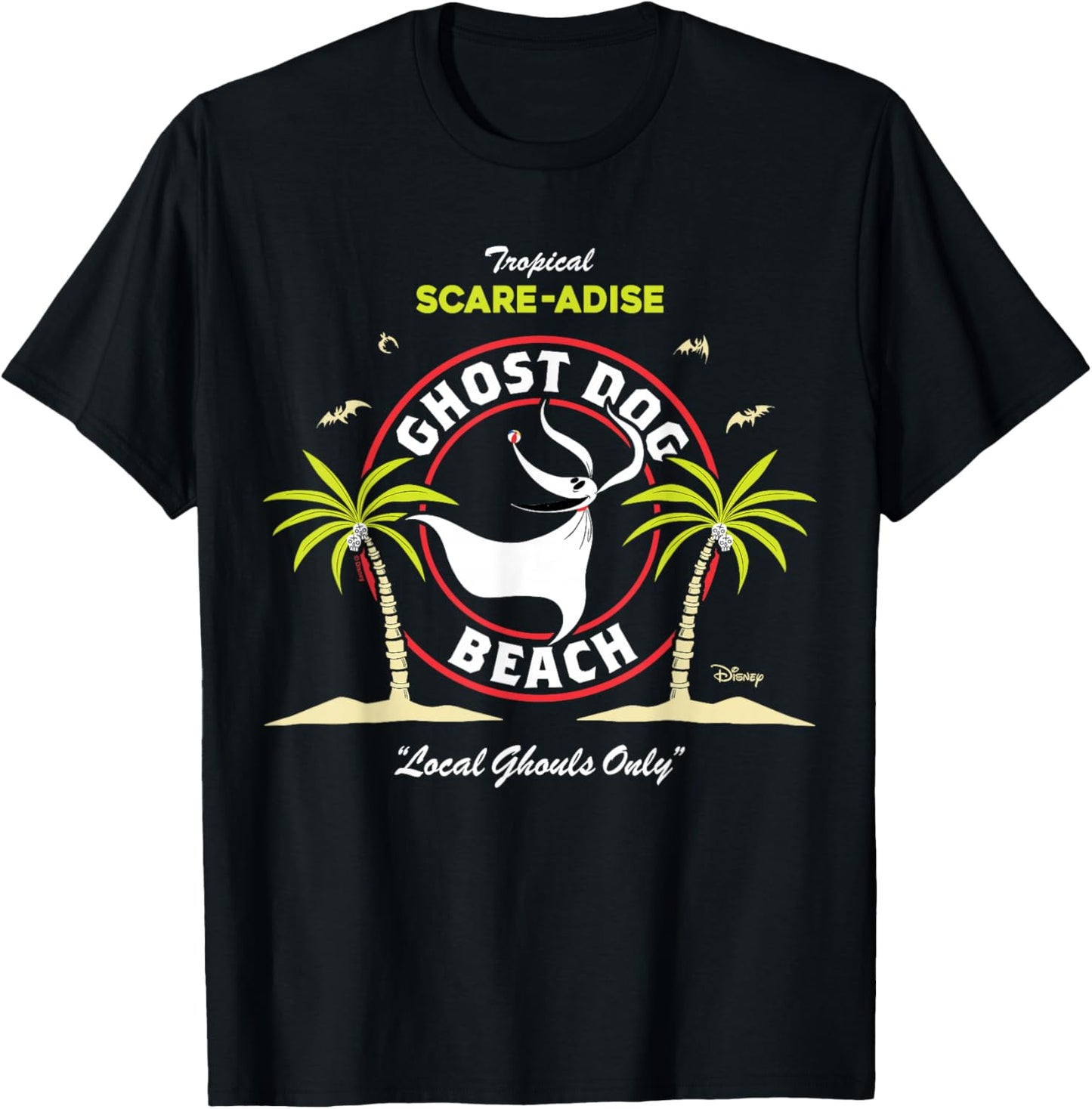 The Nightmare Before Christmas - Zero Ghost Dog Beach T-Shirt - T-Shirt | Black