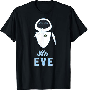 Disney Pixar Wall-E His Eve Couples T-Shirt - T-Shirt | Black
