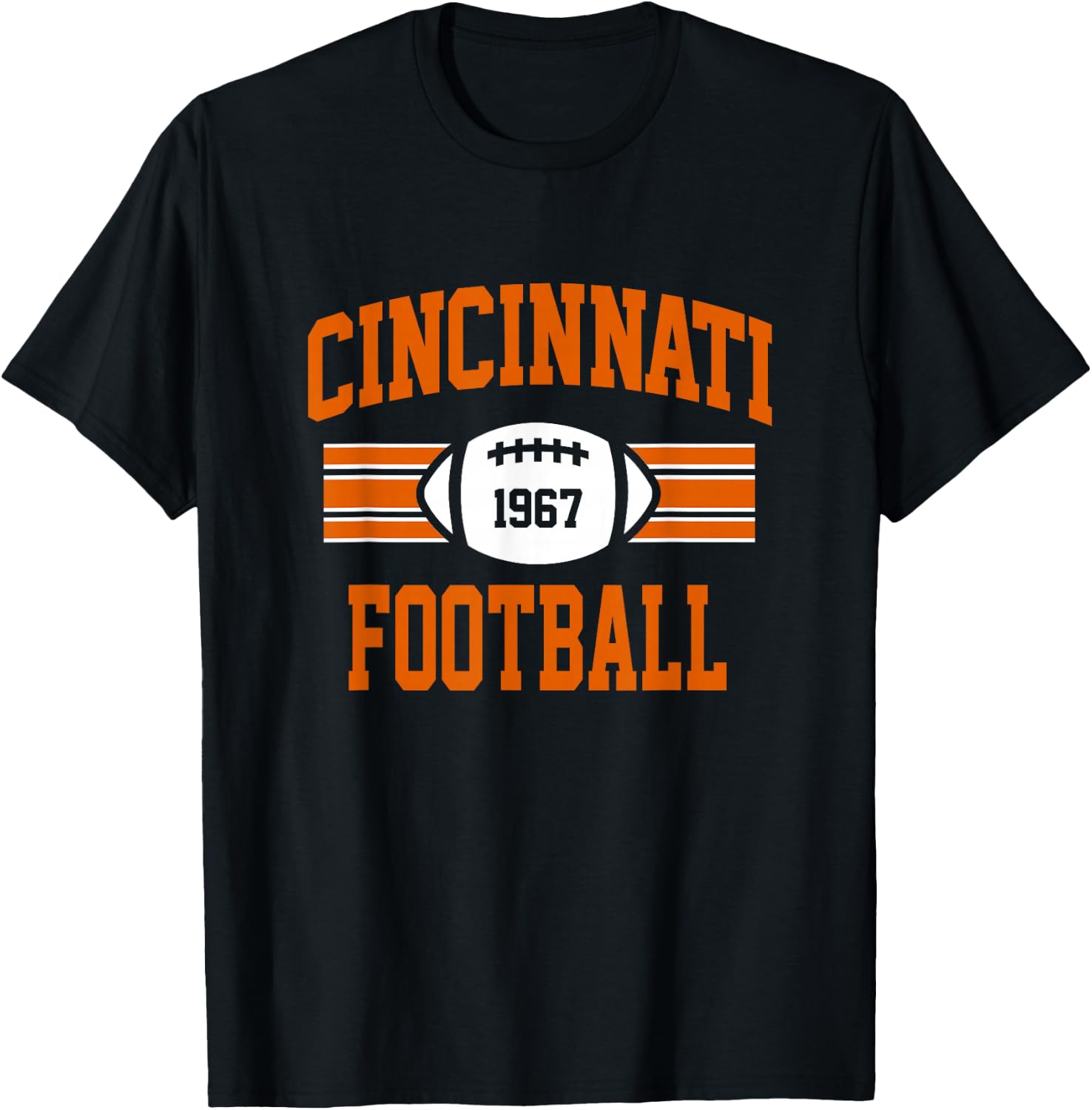 Cincinnati Football Athletic Vintage Sports Team Fan T-Shirt - T-Shirt | Black