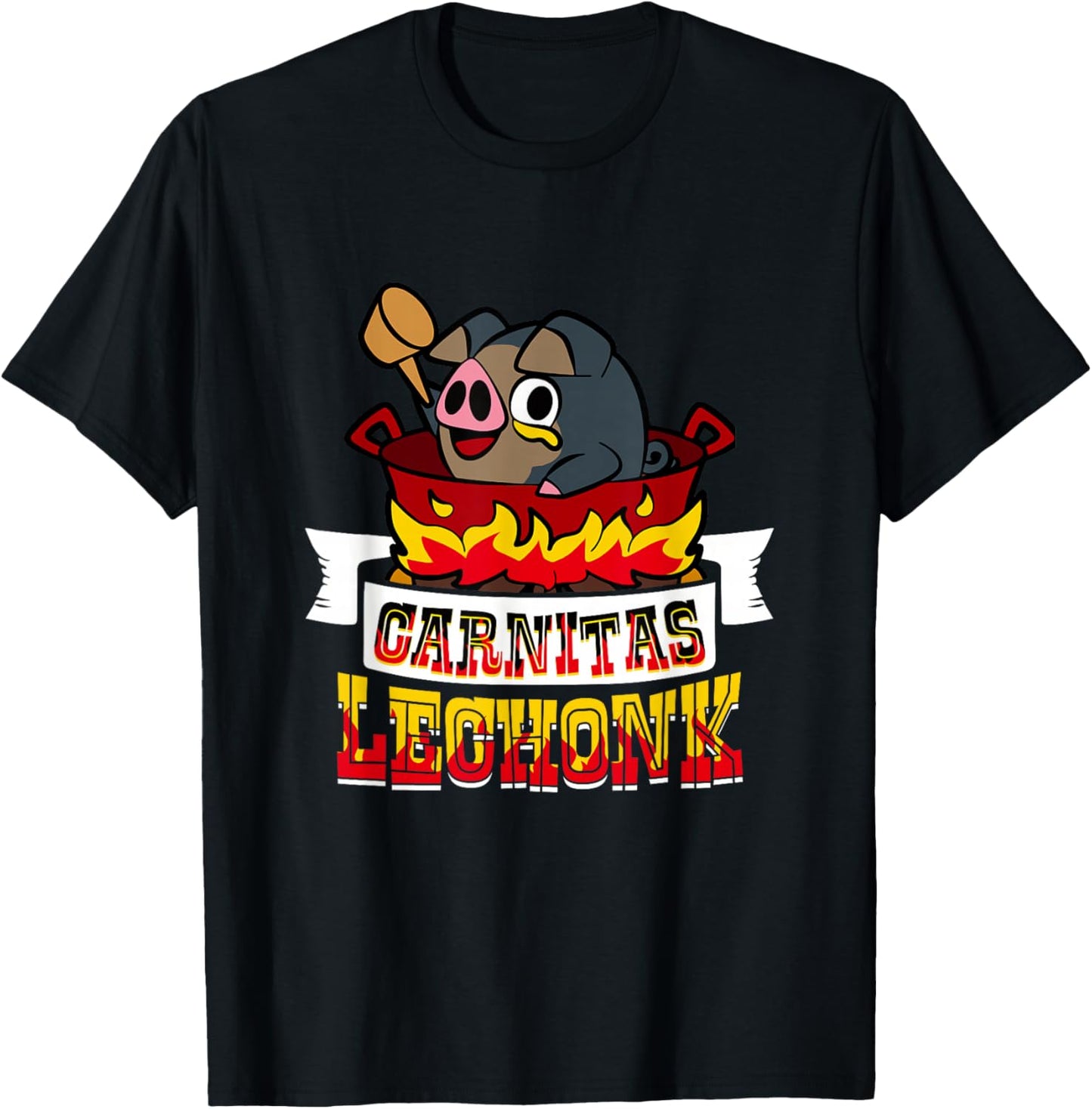 Pig Pork Fired Brew Carnitas Lechonk Cute Animal Revolution T-Shirt - T-Shirt | Black