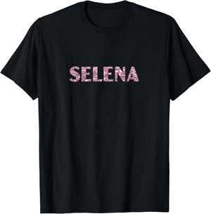 Selena Heart Pink T-Shirt - T-Shirt | Black