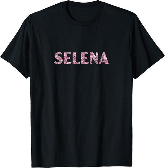 Selena Heart Pink T-Shirt - T-Shirt | Black