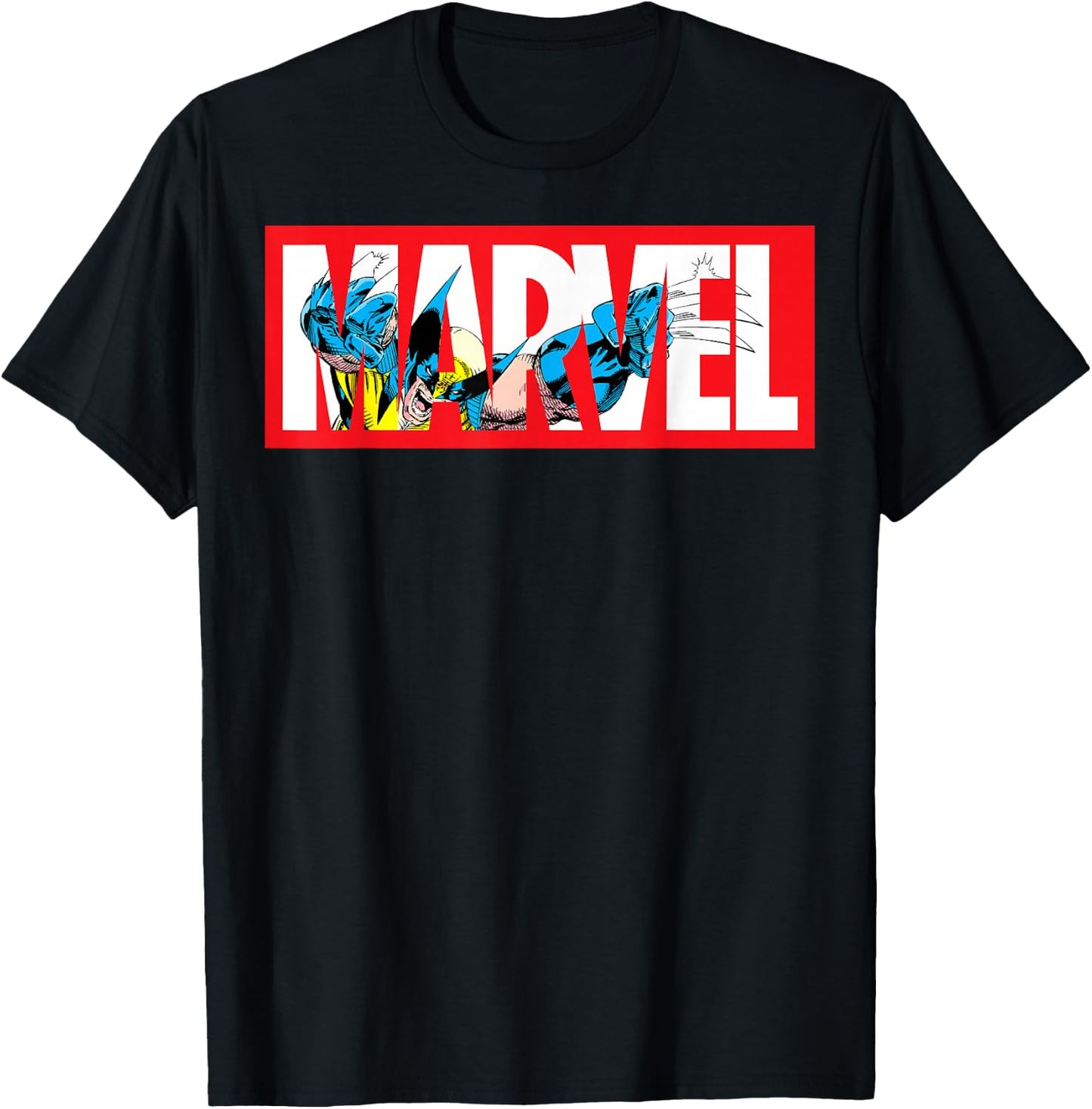 Marvel X-Men Wolverine Logo Fill T-Shirt - T-Shirt | Black