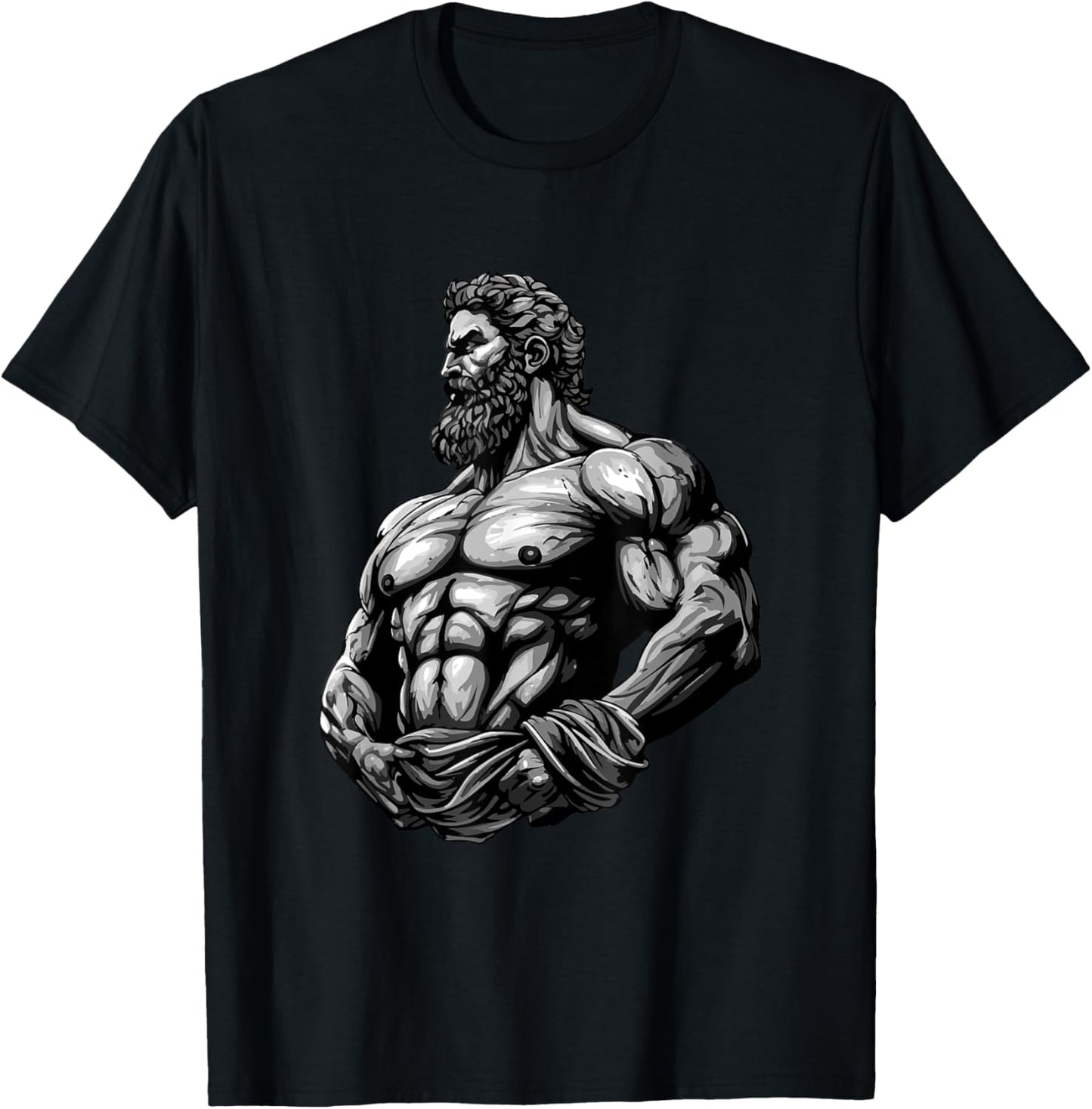 Greek Warrior Bodybuilding Gym Muscles Fitness T-Shirt - T-Shirt | Black