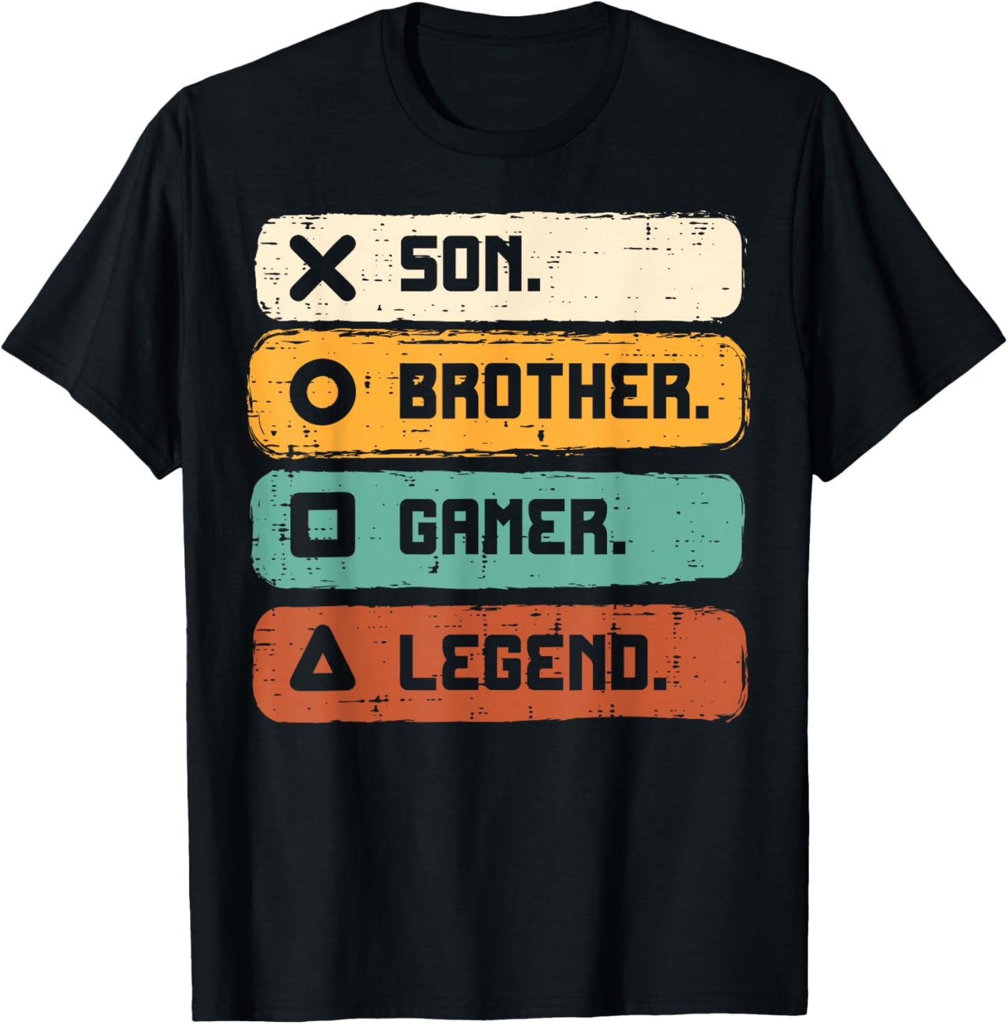 Son Brother Video Gamer Legend Gaming Men Boys Kids Teens T-Shirt - T-Shirt | Black