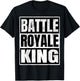 Battle Royale King Distressed Gamer Gift T-Shirt - T-Shirt | Black