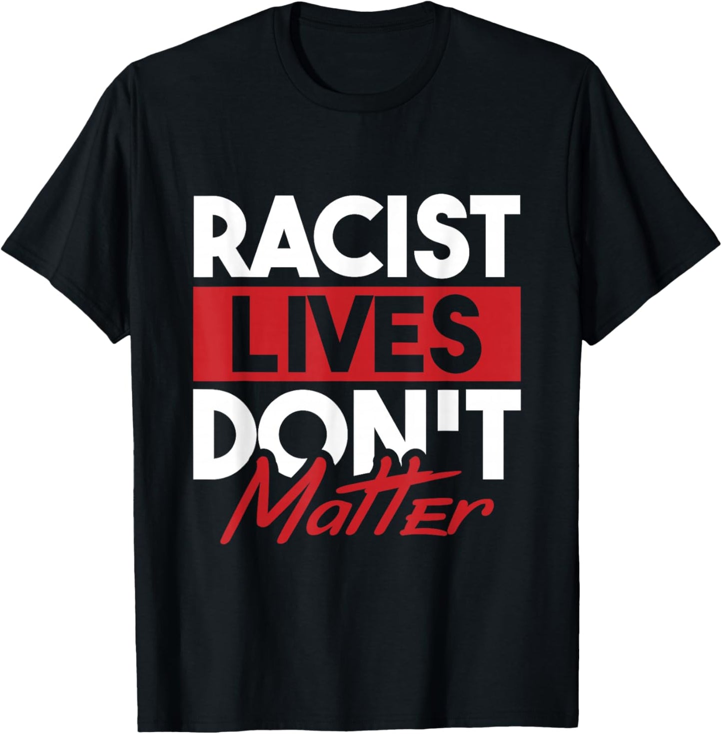 Against Right Discrimination Human Rights Anti Racism T-Shirt - T-Shirt | Black