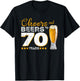 Cheers And Beers To 70 Years 70th Funny Birthday Party Gift T-Shirt - T-Shirt | Black