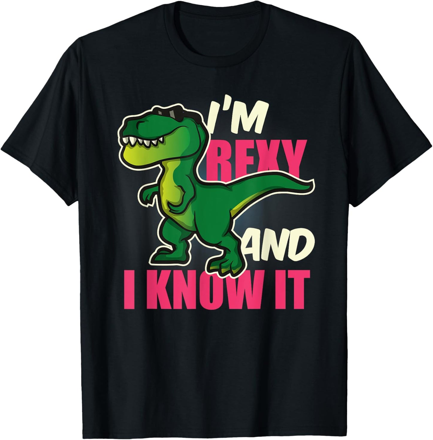 Funny Dinosaur T Rex Shirt for Children Youth and Adults T-Shirt - T-Shirt | Black