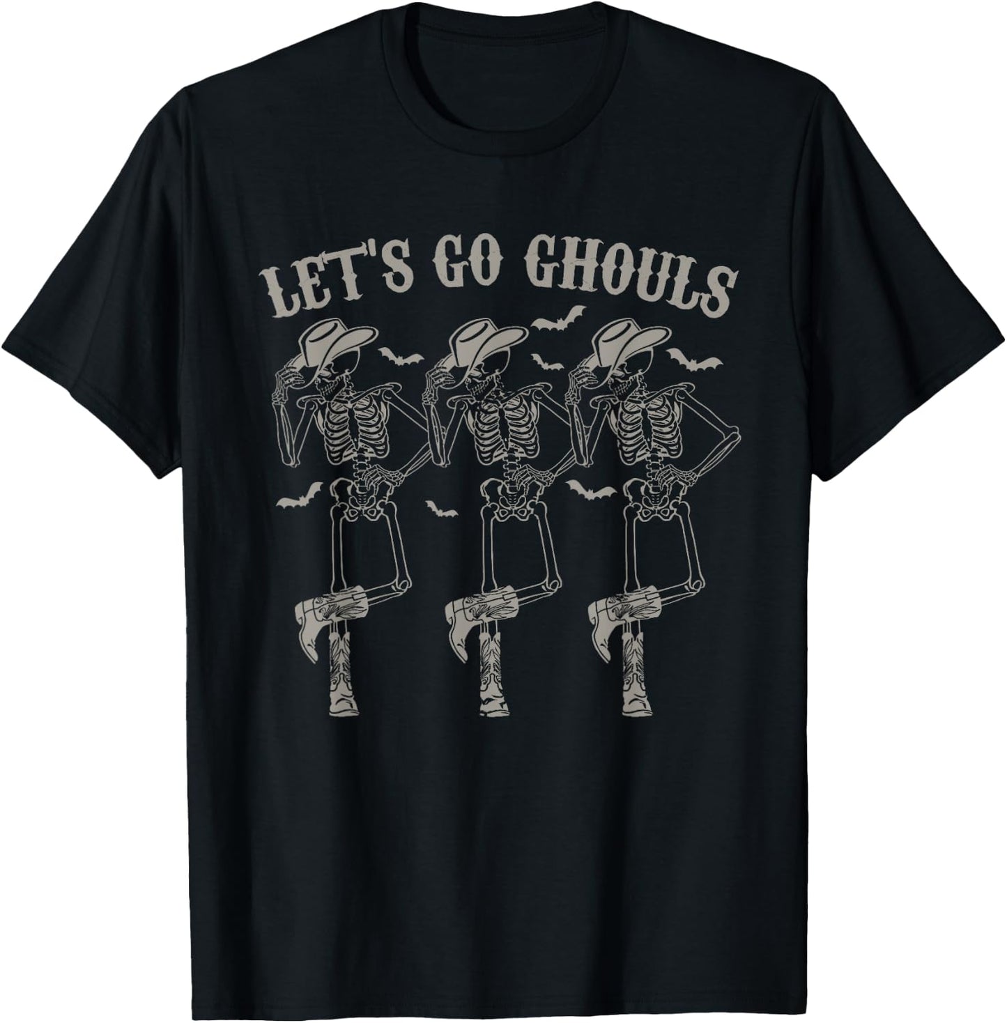 Let's Go Ghouls Skeleton Shirt Halloween Bachelorette T-Shirt - T-Shirt | Black