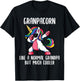 Unicorn Grandpa Girl Birthday Party Apparel GrandpaCorn Cute T-Shirt - T-Shirt | Black