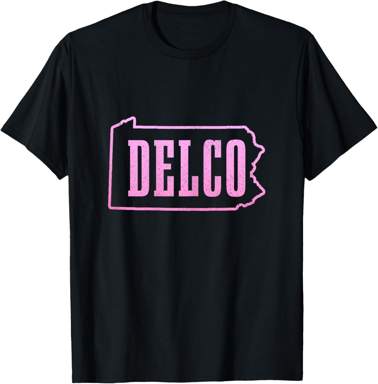 Delco Delaware County Card Pride Pennsylvania Vintage T-Shirt - T-Shirt | Black