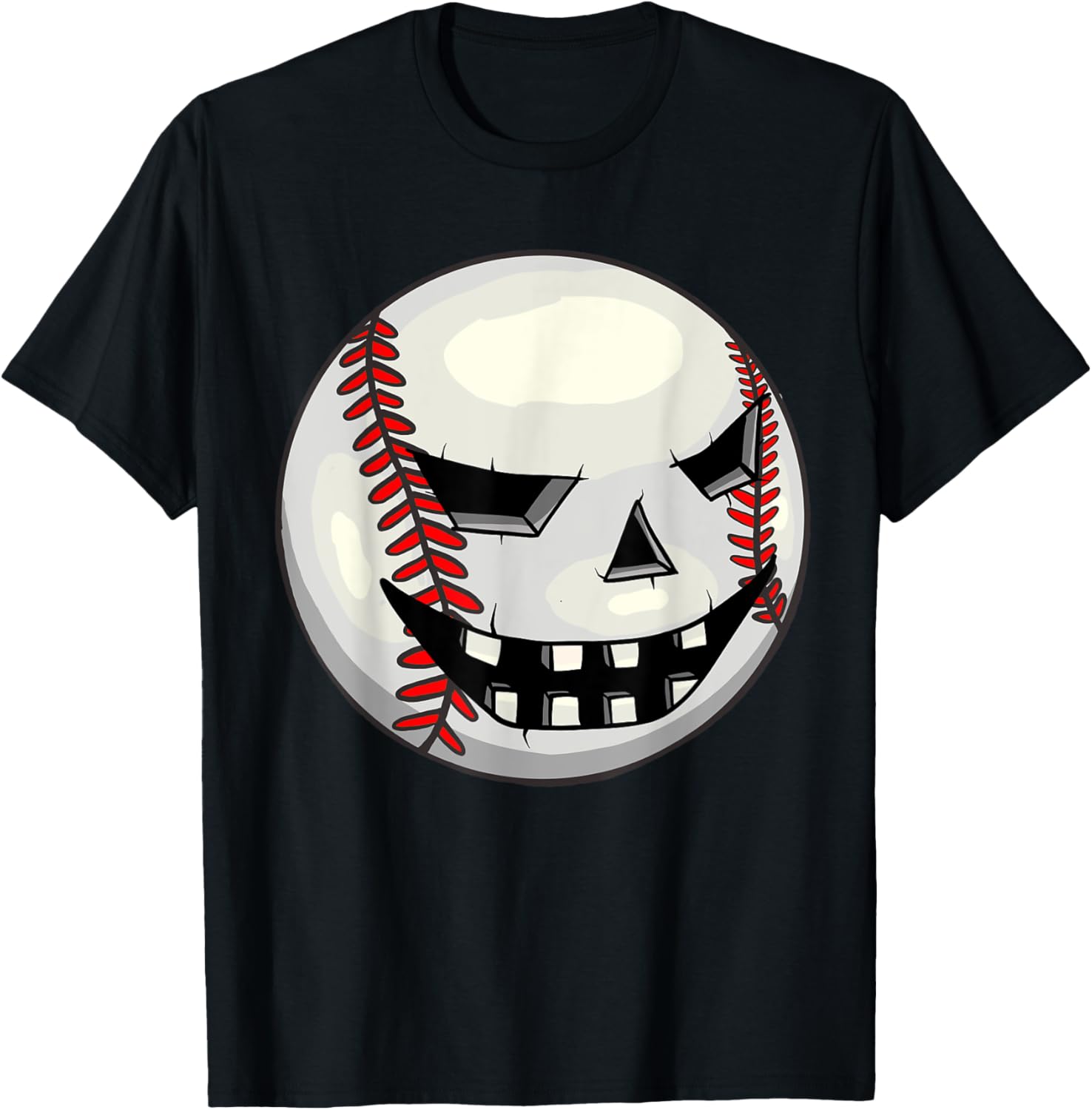 Boys Halloween Jack O Lantern Baseball Player Coach Pitcher T-Shirt - T-Shirt | Black