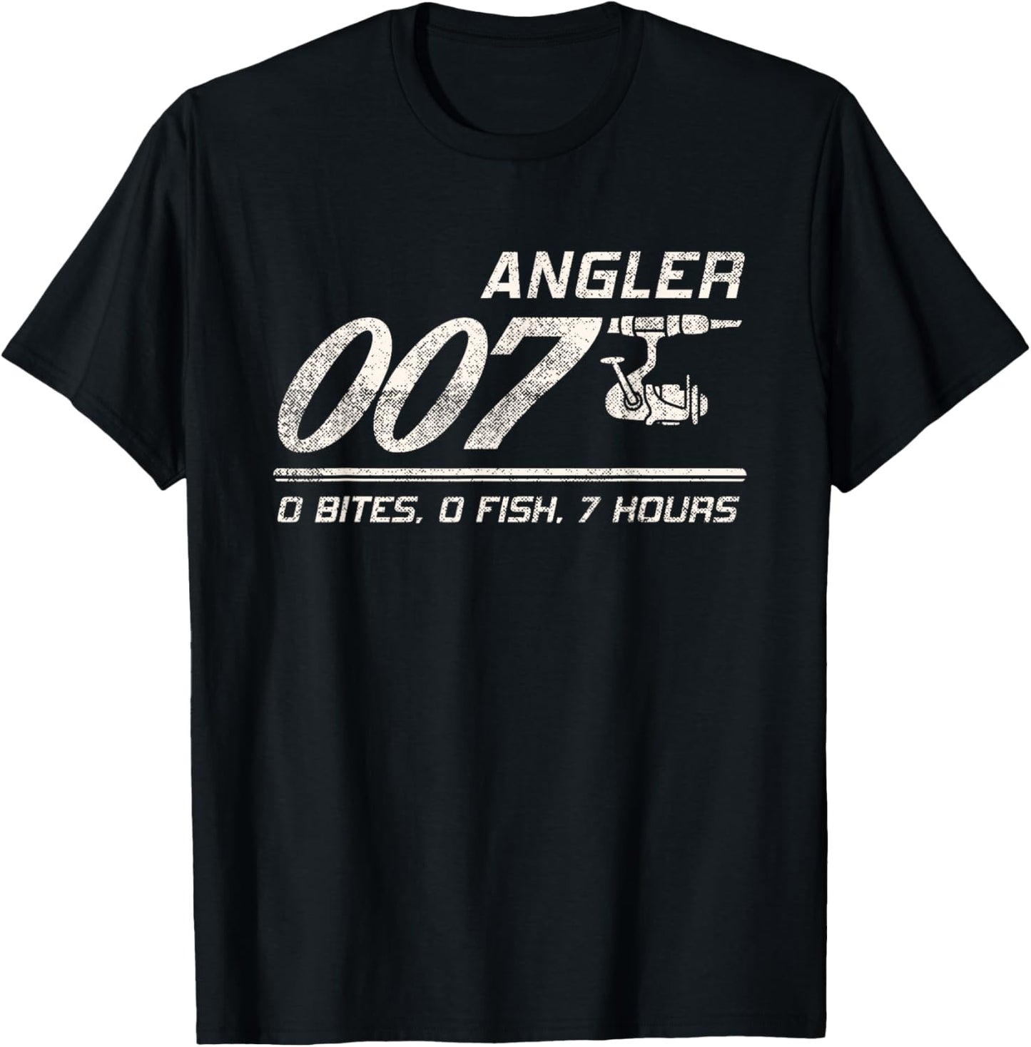 Fisherman Joke Dad Grandpa Angler 007 Funny Fishing Humor T-Shirt - T-Shirt | Black