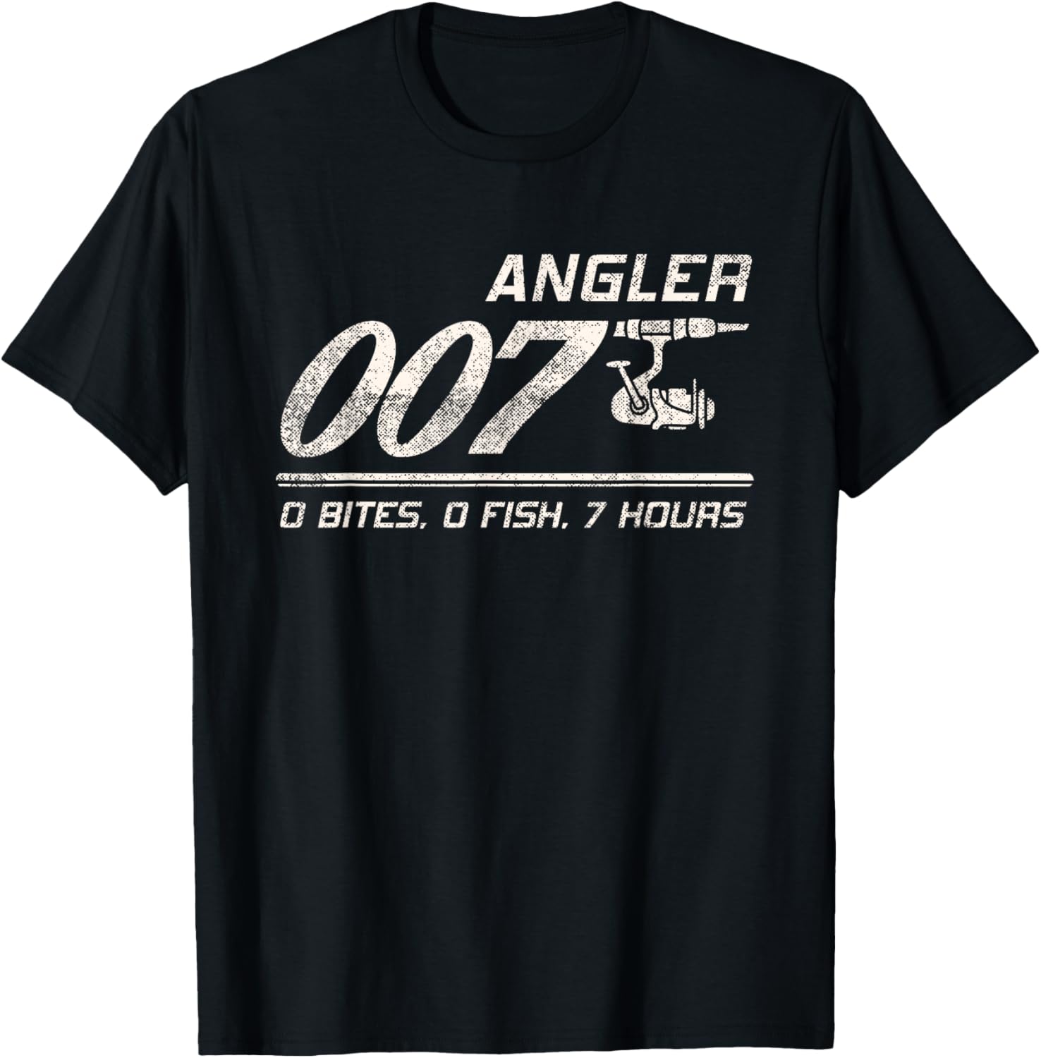 Fisherman Joke Dad Grandpa Angler 007 Funny Fishing Humor T-Shirt - T-Shirt | Black
