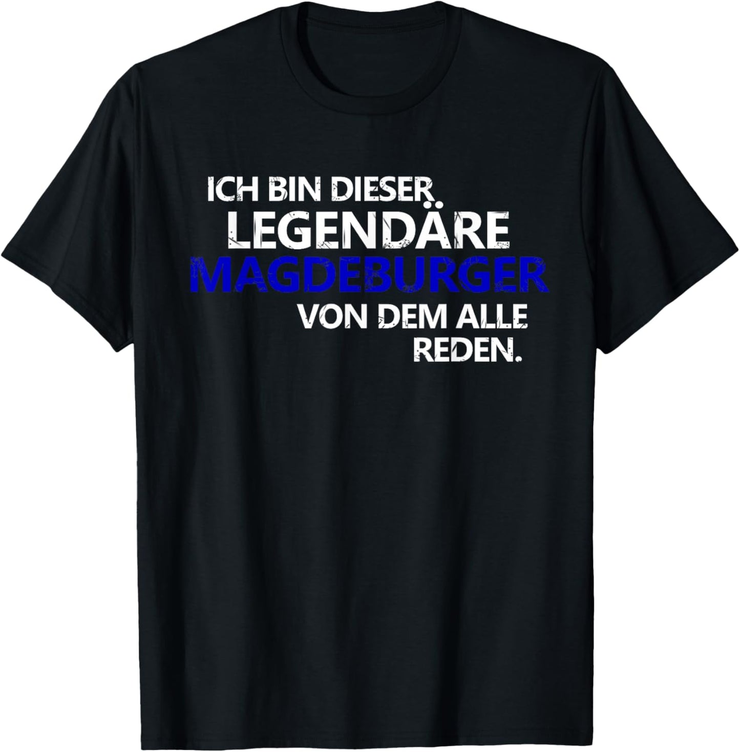 Magdeburg Legend FC Magdeburg Elbestadt Football Club T-Shirt - T-Shirt | Black