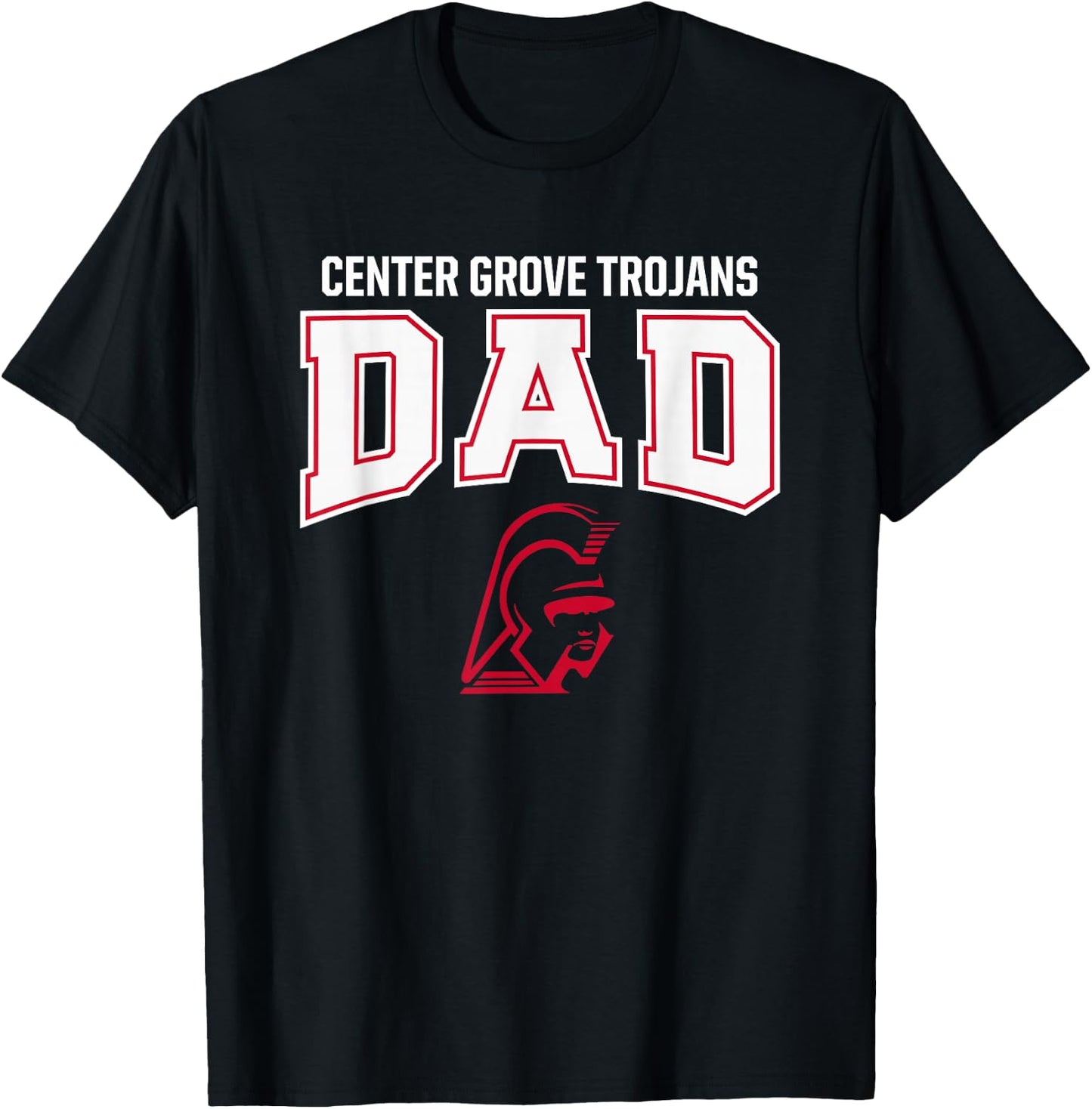Center Grove Trojans Logo Dad HS T-Shirt - T-Shirt | Black