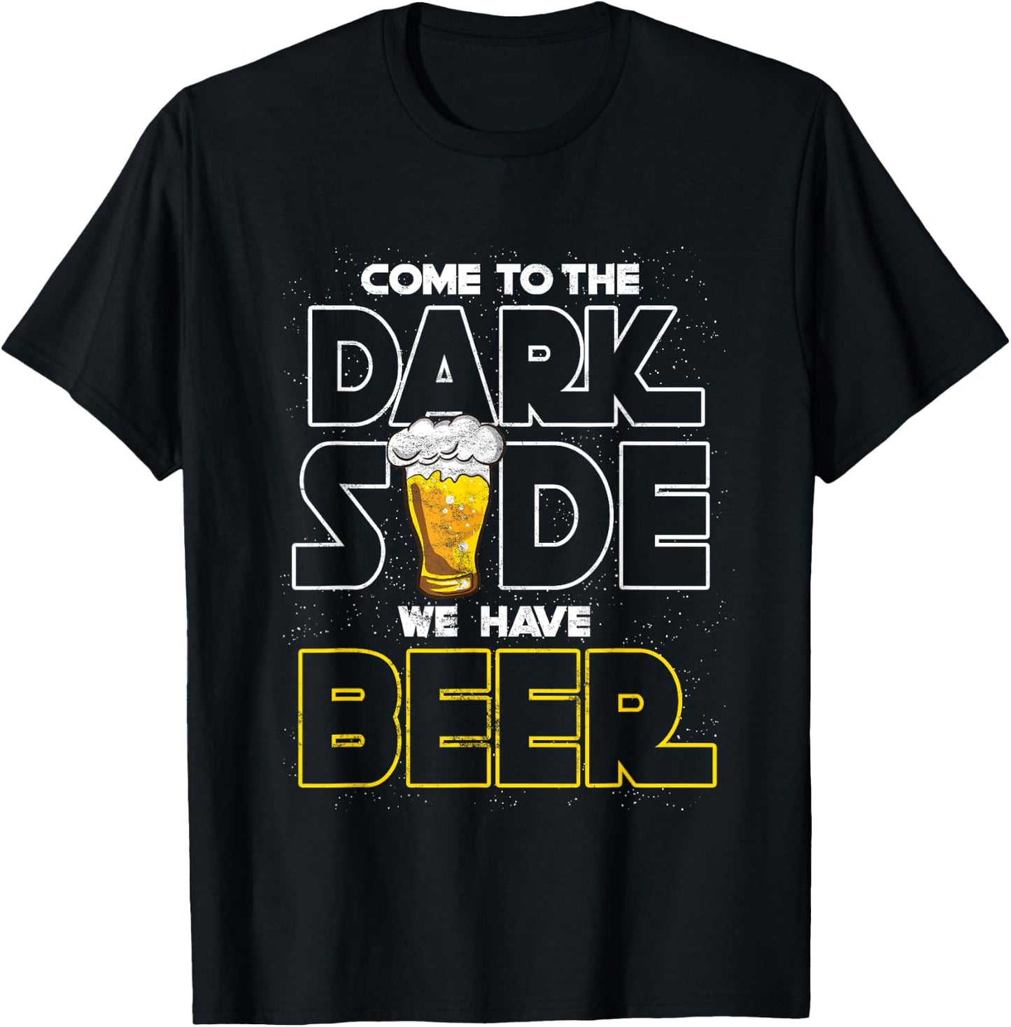 Komme auf die dunkle Seite wir haben Bier Joke Nerd T-Shirt - T-Shirt | Black