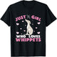 Whippet Just A Girl Who Loves Whippets Gift T-Shirt - T-Shirt | Black