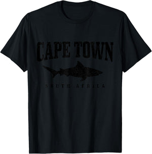 Cape Town South Africa Big White Shark Cage Diving Vintage T-Shirt - T-Shirt | Black