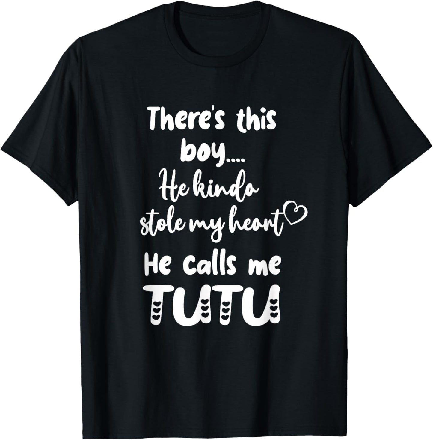 Hawaii Hawaiian Grandma Grandmother This Boy Calls Me Tutu T-Shirt - T-Shirt | Black