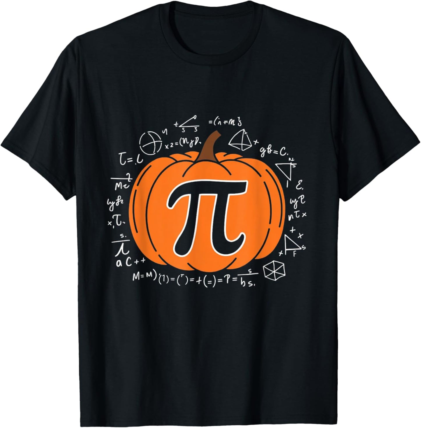 Pumpkin Pi Pie Math Teacher Funny Halloween Thanksgiving T-Shirt - T-Shirt | Black