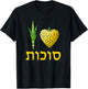 I Love Sukkot - Lulav and Etrog Celebrating Jewish Holidays T-Shirt - T-Shirt | Black
