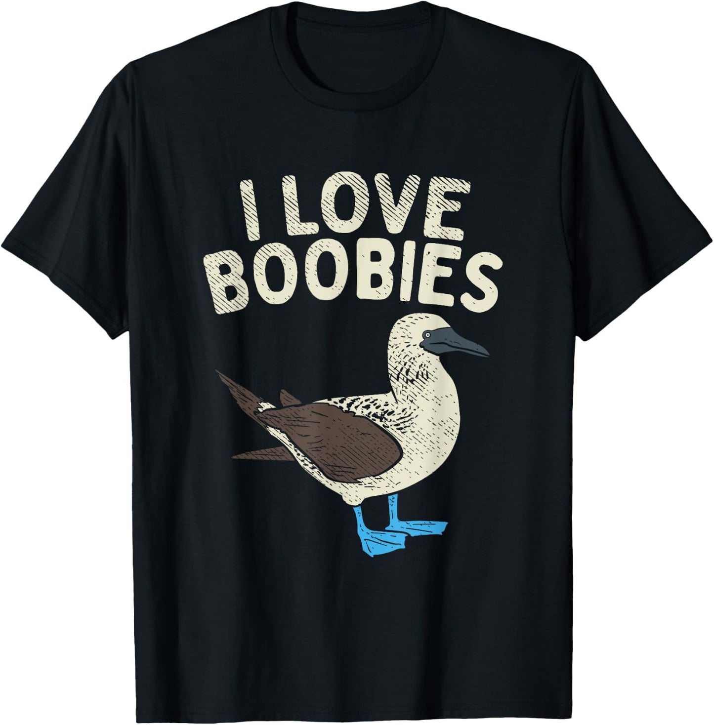 Blue Footed Boobies Word Game - I Love Boobies Pot T-Shirt - T-Shirt | Black