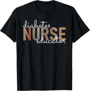 Diabetes Nurse Educator - Diabetes Nurse Educator Brand - -Adults - Black - Small - Short Sleeve T-Shirt - T-Shirt | Black