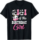 Gigi Of The Birthday Girl Farm Cow 1St Birthday Girl T-Shirt - T-Shirt | Black