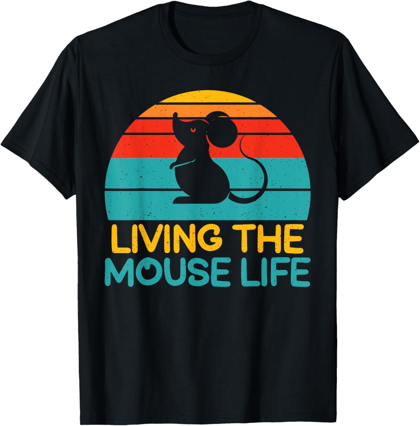 Living the Mouse Life Mouse T-Shirt - T-Shirt | Black