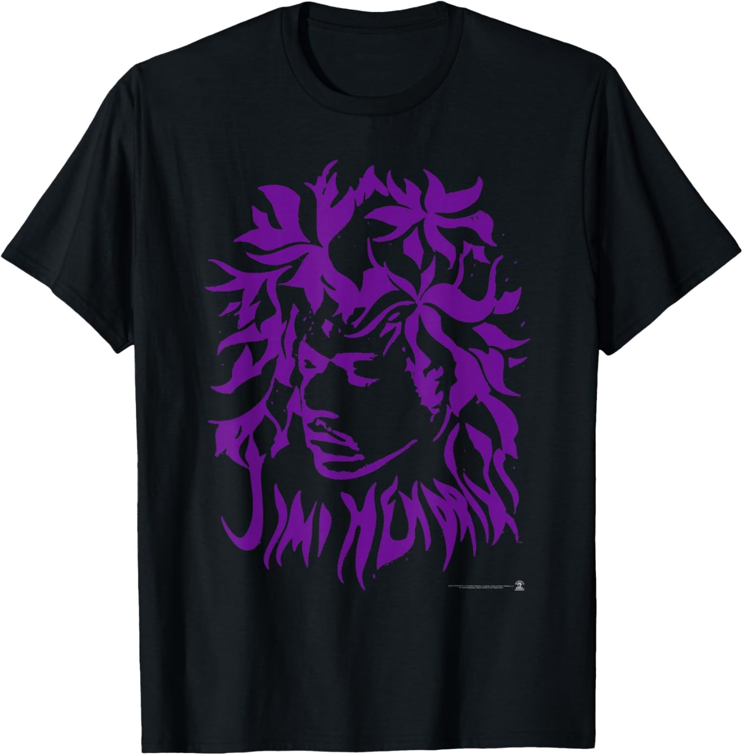 Jimi Hendrix Flower Head , Yellow, S T-Shirt - T-Shirt | Black