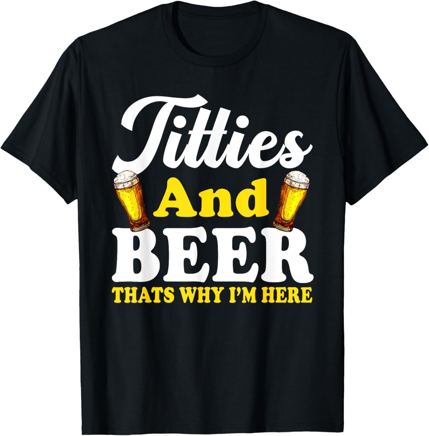 Funny Beer Lover Men Women Adults Graphic Alcohol Drinkers T-Shirt - T-Shirt | Black
