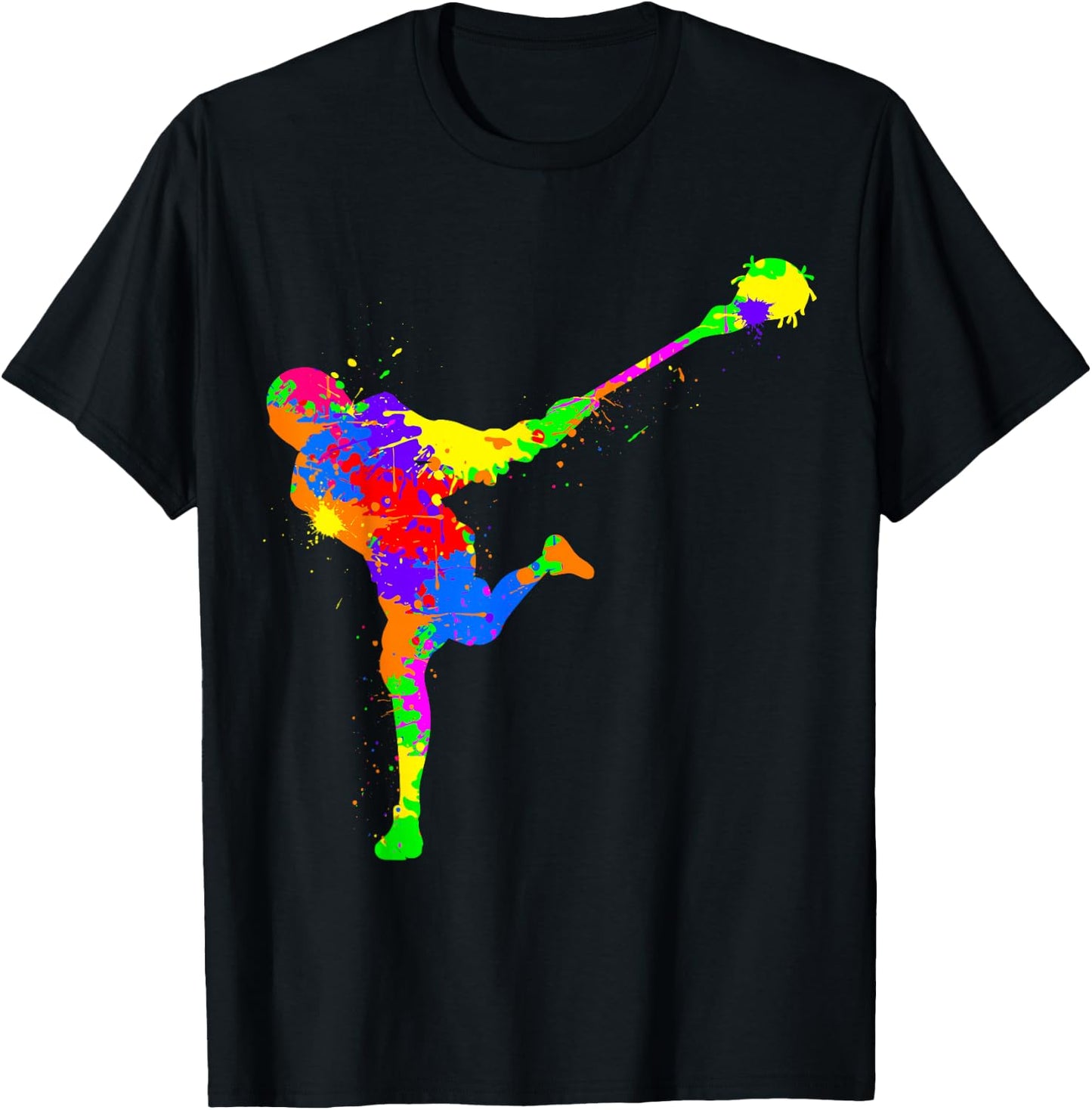 Lacrosse Player Boys Kids Youth T-Shirt - T-Shirt | Black
