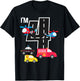 4th Birthday Fire Truck Police Car Ambulance 4 Year Toddler T-Shirt - T-Shirt | Black