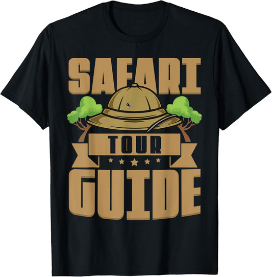 Safari Tour Guide Cool Animal Africa Halloween Zoo Costume T-Shirt - T-Shirt | Black