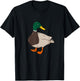 Drawing of mallard duck T-Shirt - T-Shirt | Black
