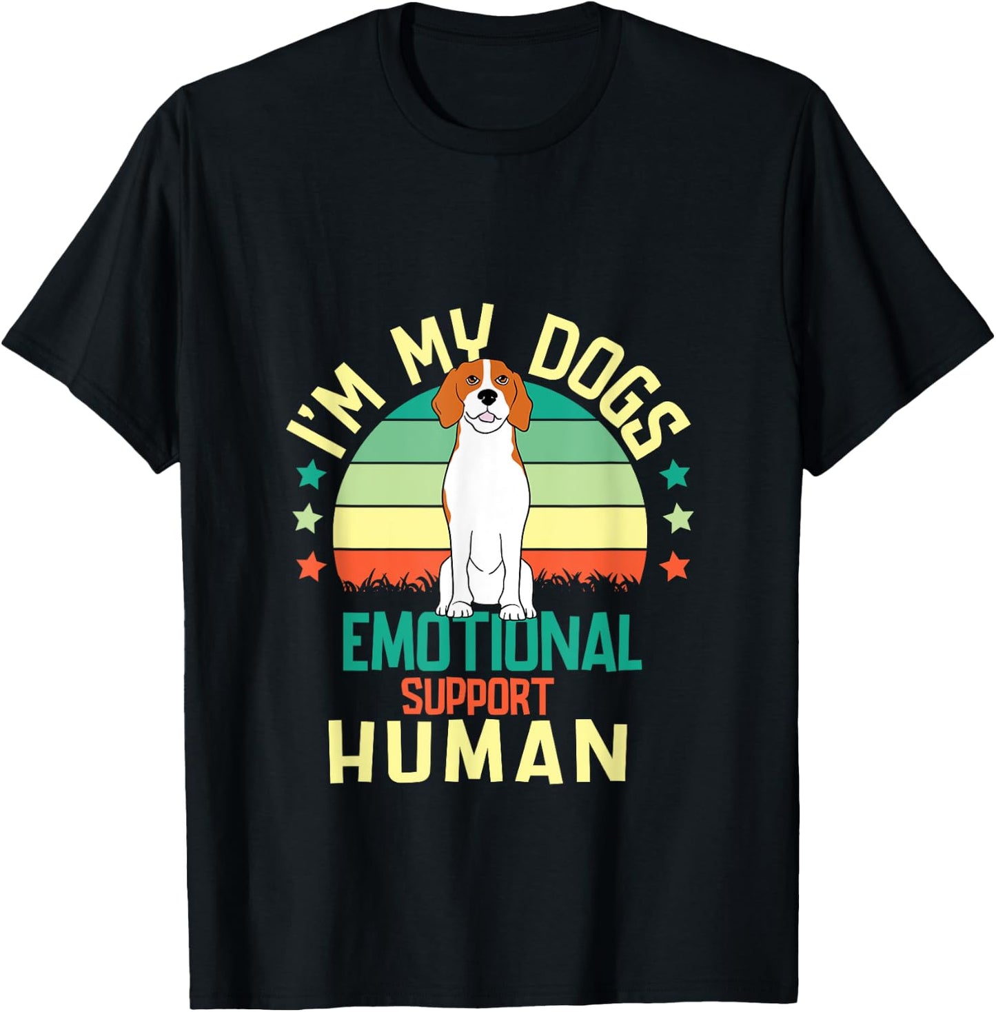 I'm My dog's Emotional Support-Human. T-Shirt - T-Shirt | Black