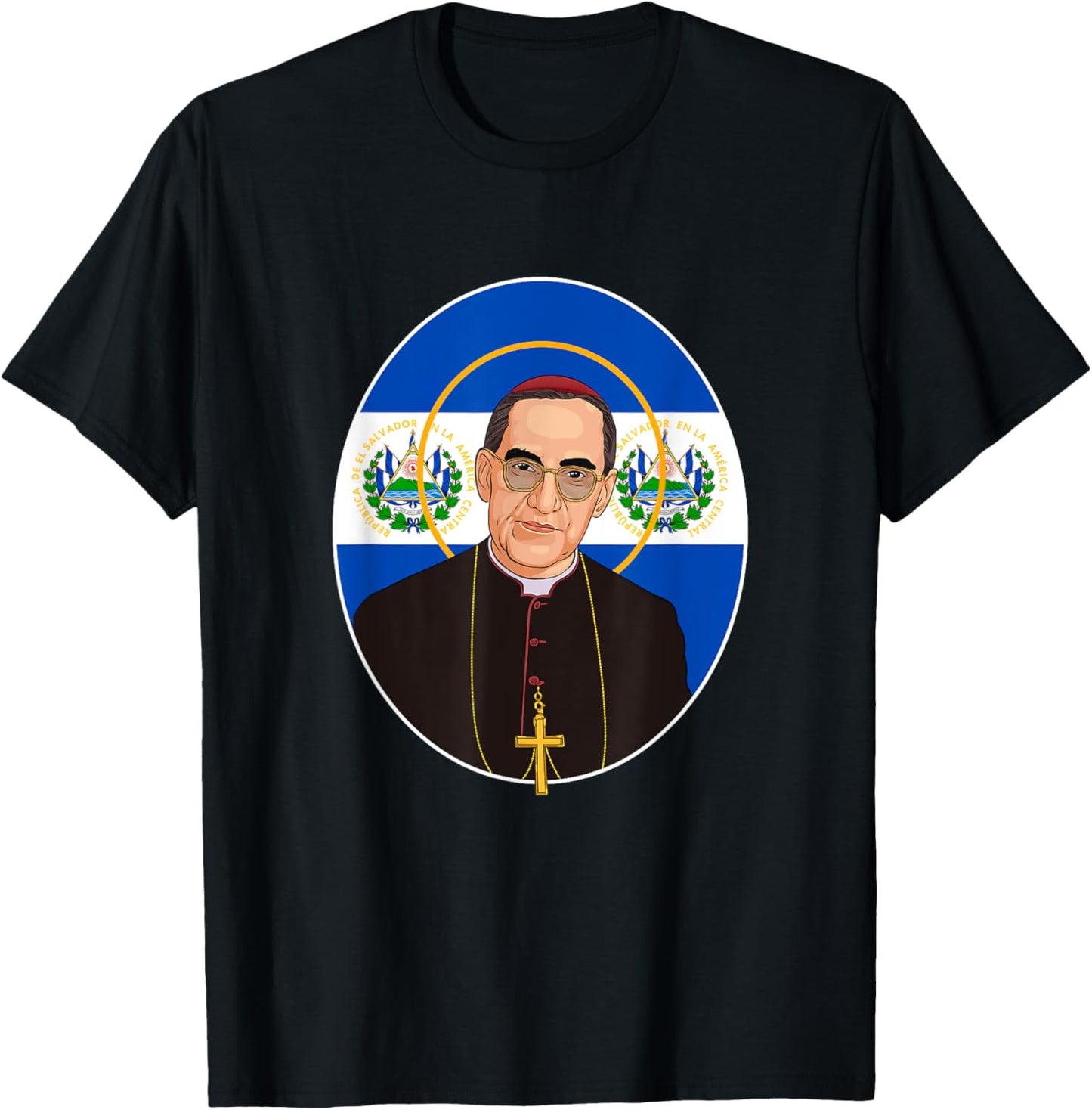 San Óscar Romero de El Salvador T-Shirt - T-Shirt | Black